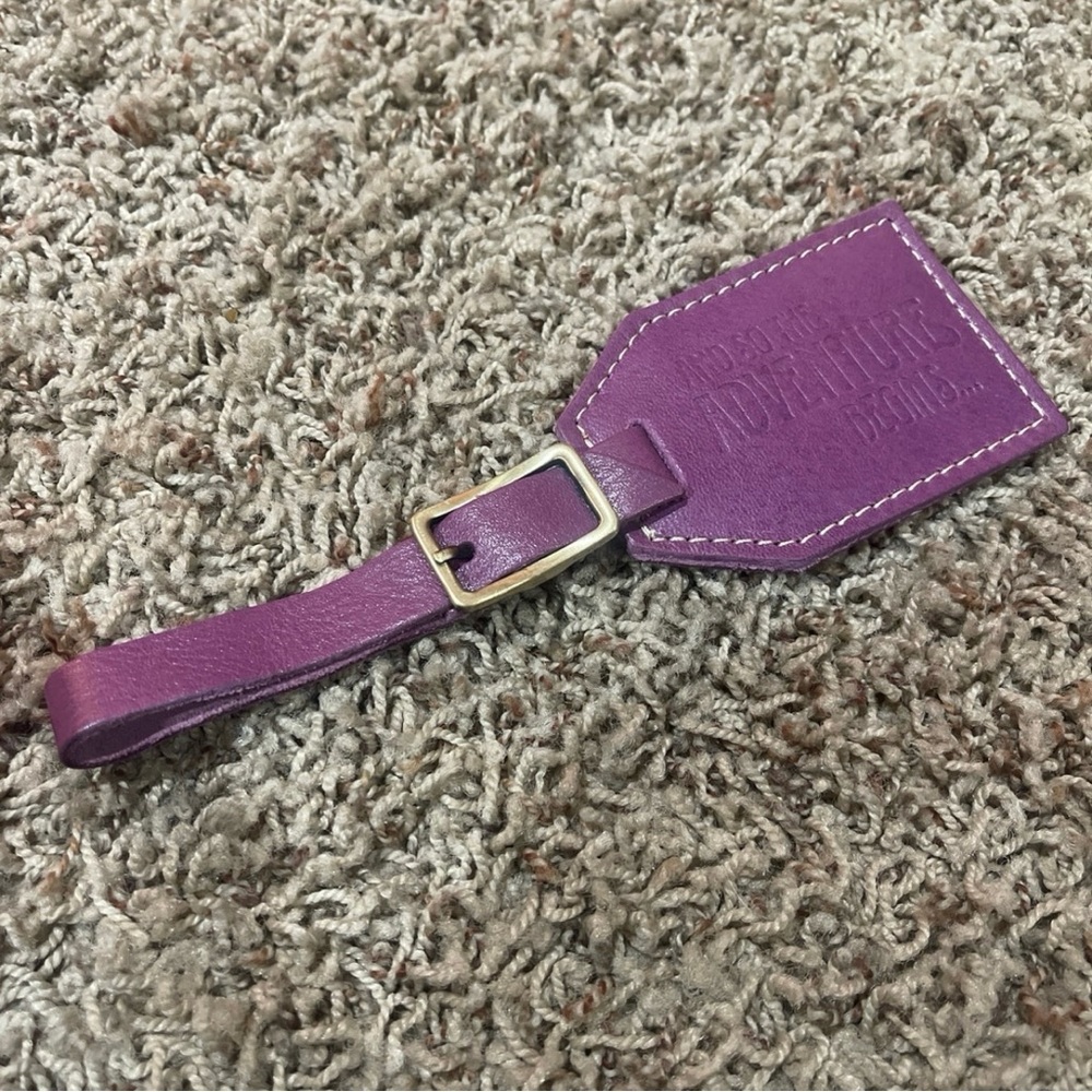 Portland Leather Mulberry Luggage Tag